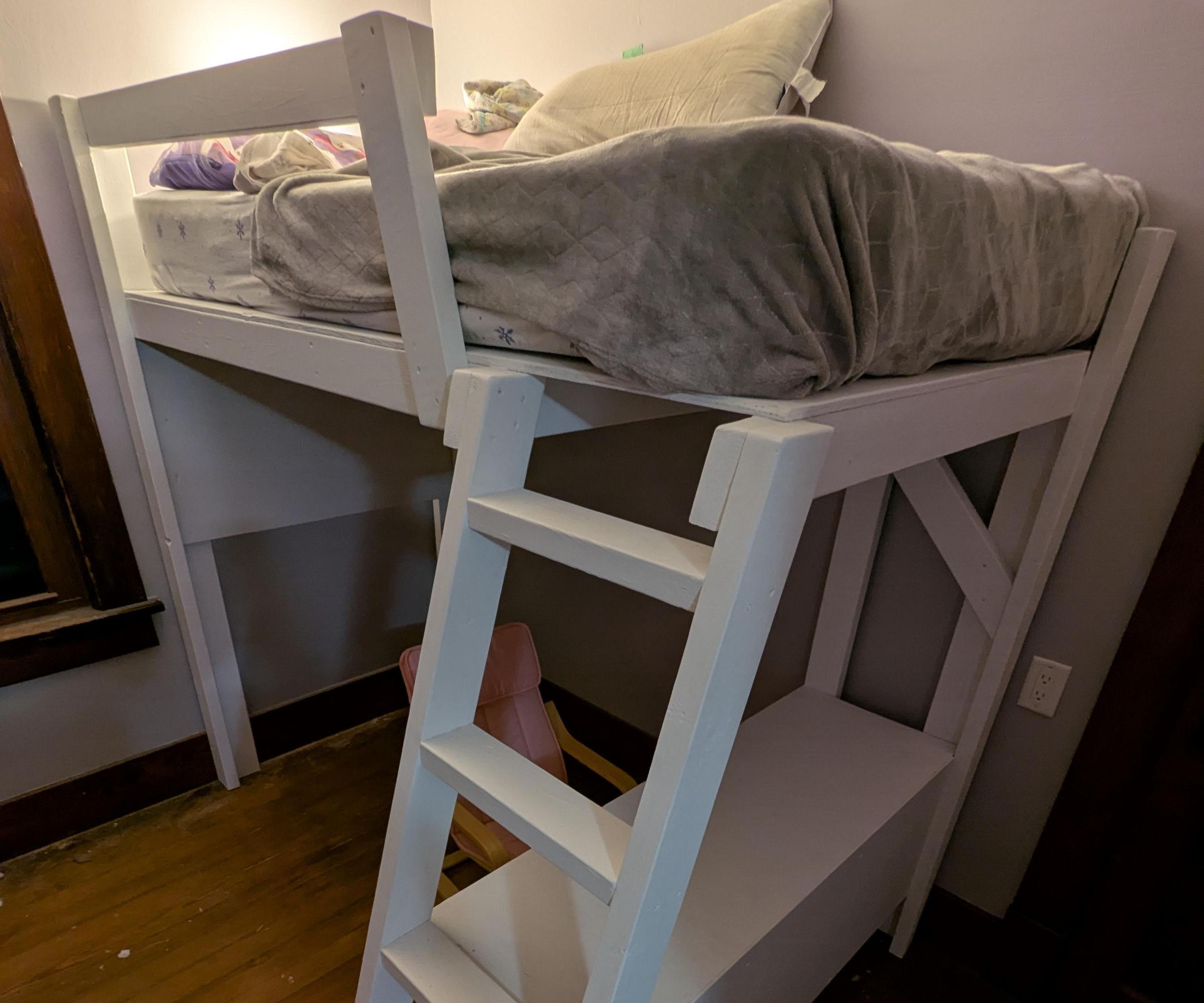 Lofty Lair: a Simple Bunk & Desk in Limited Space