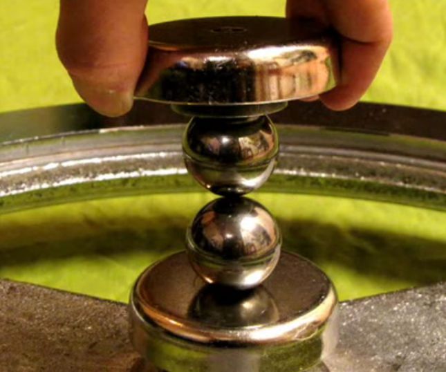 Amazing Low Friction With Suspended Magnetic Bearing