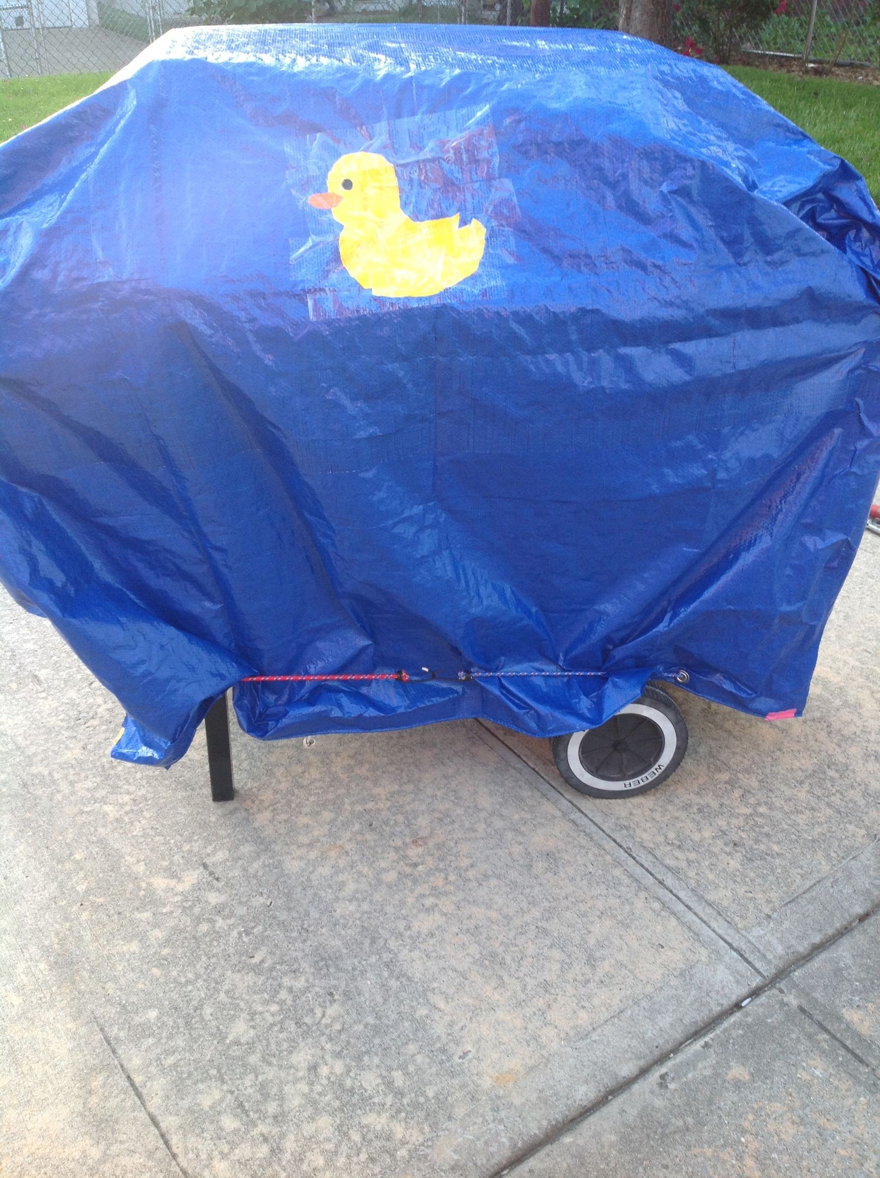Cheap BBQ Cover Made From Tarp