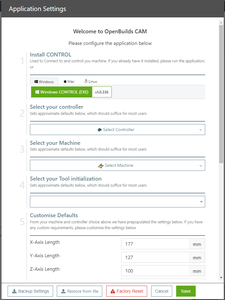 Configure Openbuilds CAM