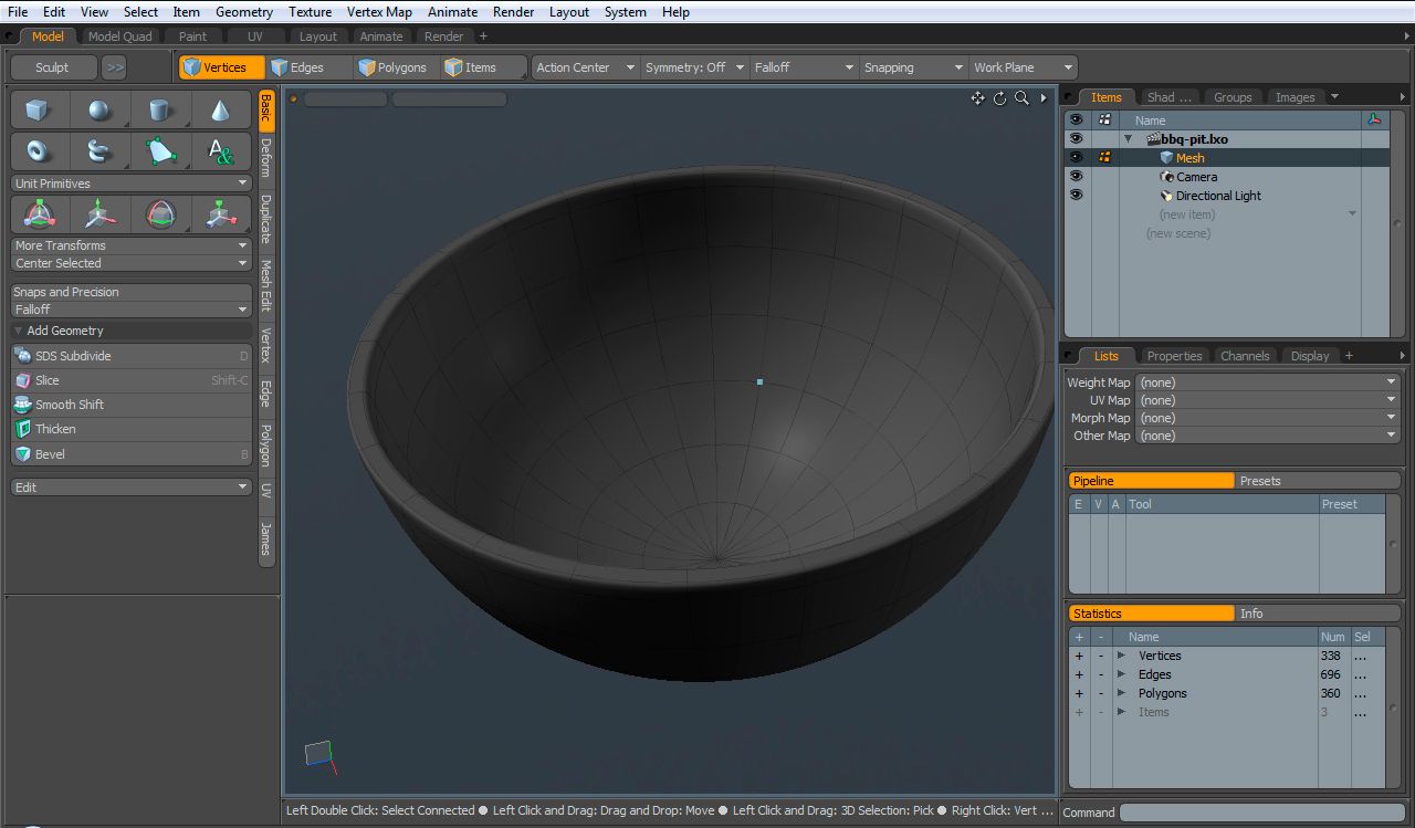 Modeling 3d BBQ Pit for 3d Print.