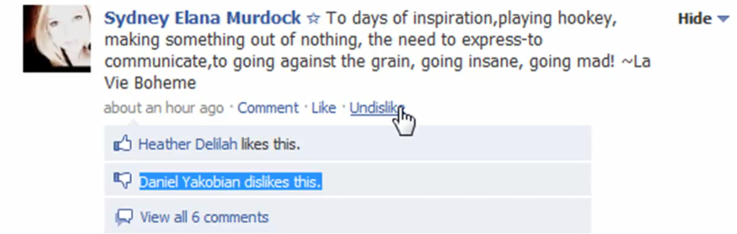 Dislike Button for Facebook