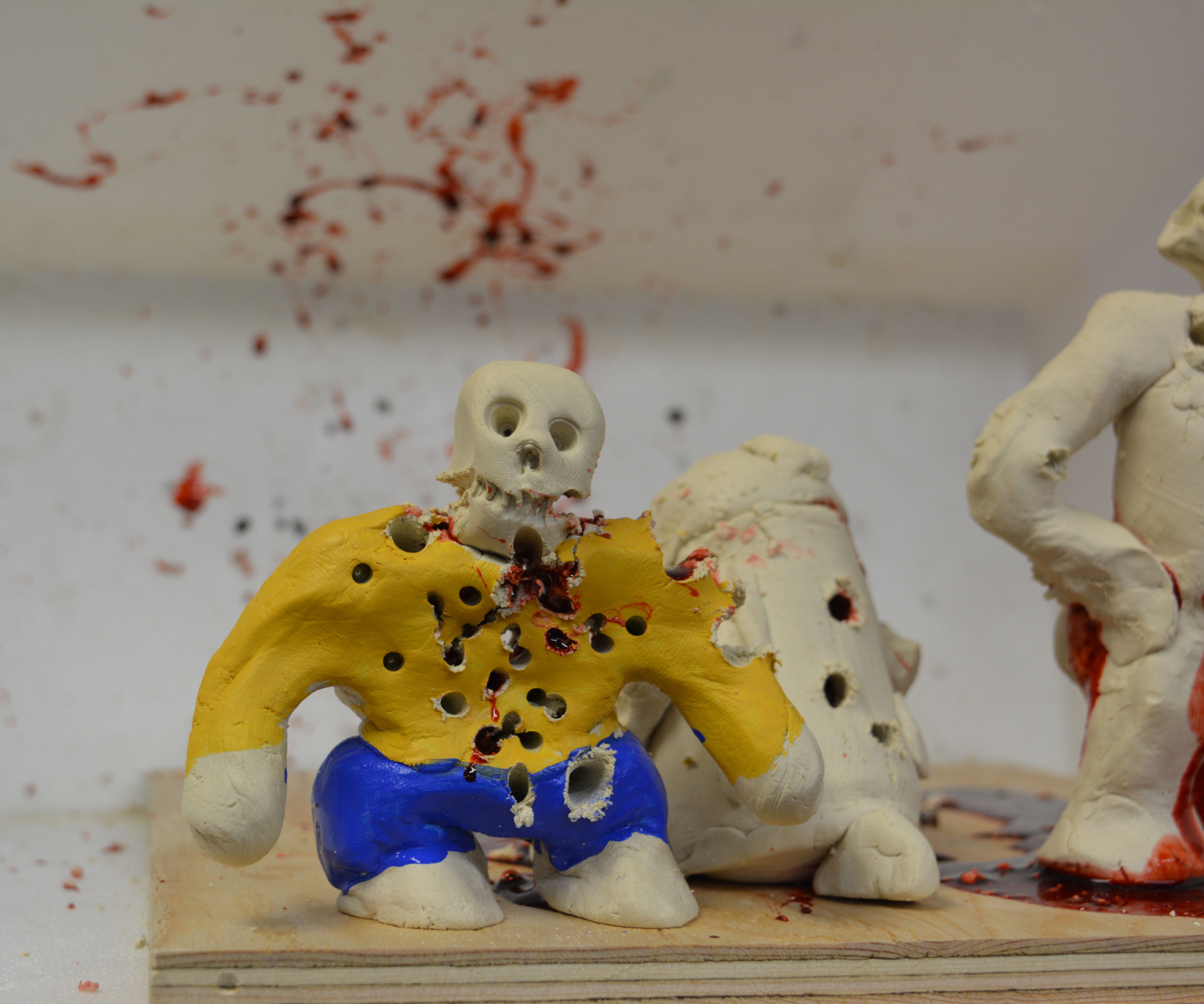 Blood-Pack Clay Mini-Zombie Pellet Gun Targets!!!