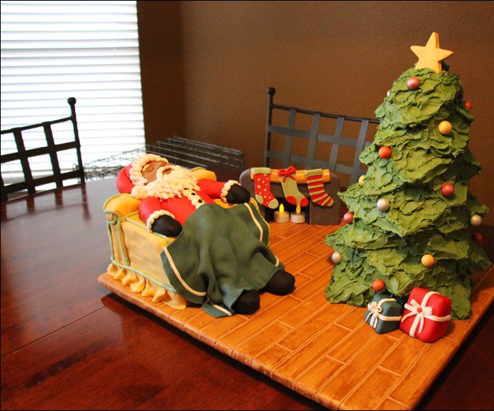 Sleeping Santa Cake