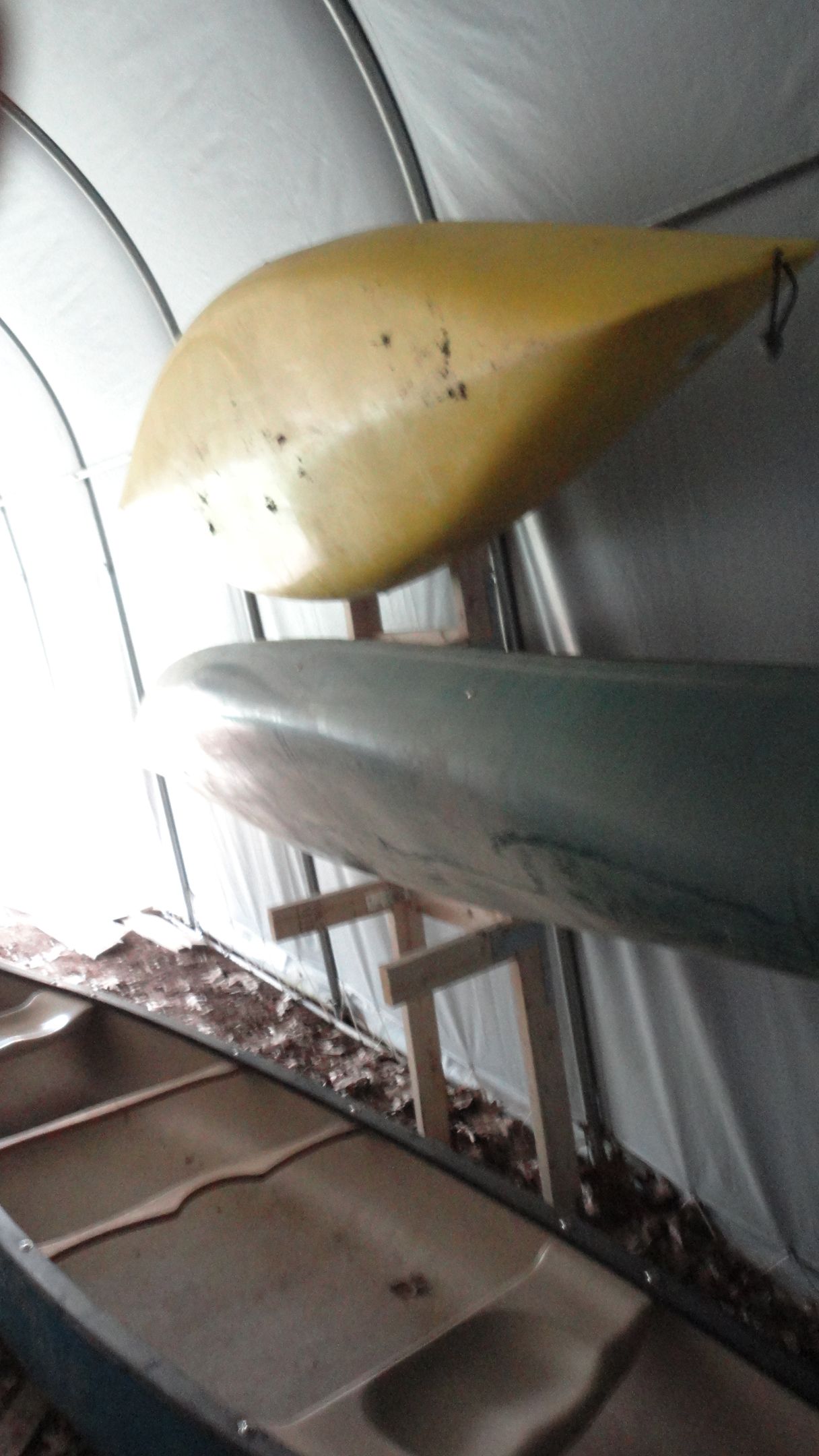 Creating a 2 Tier Boat Rack for 3 Canoes With Fasteners