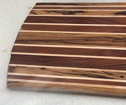 Striped Wood Cutting Board