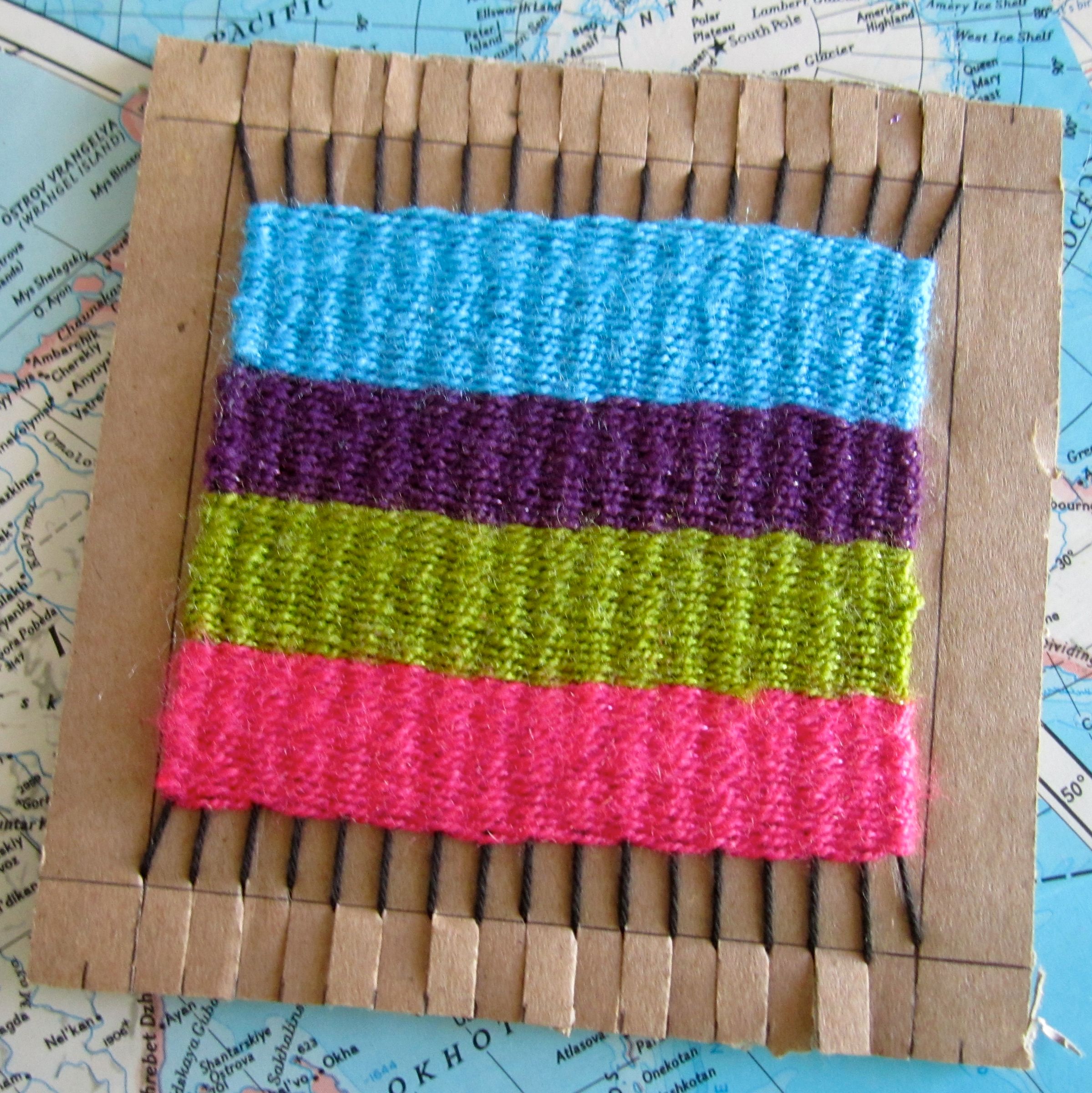 How to Weave on a Cardboard Loom 9 Steps (with Pictures) Instructables