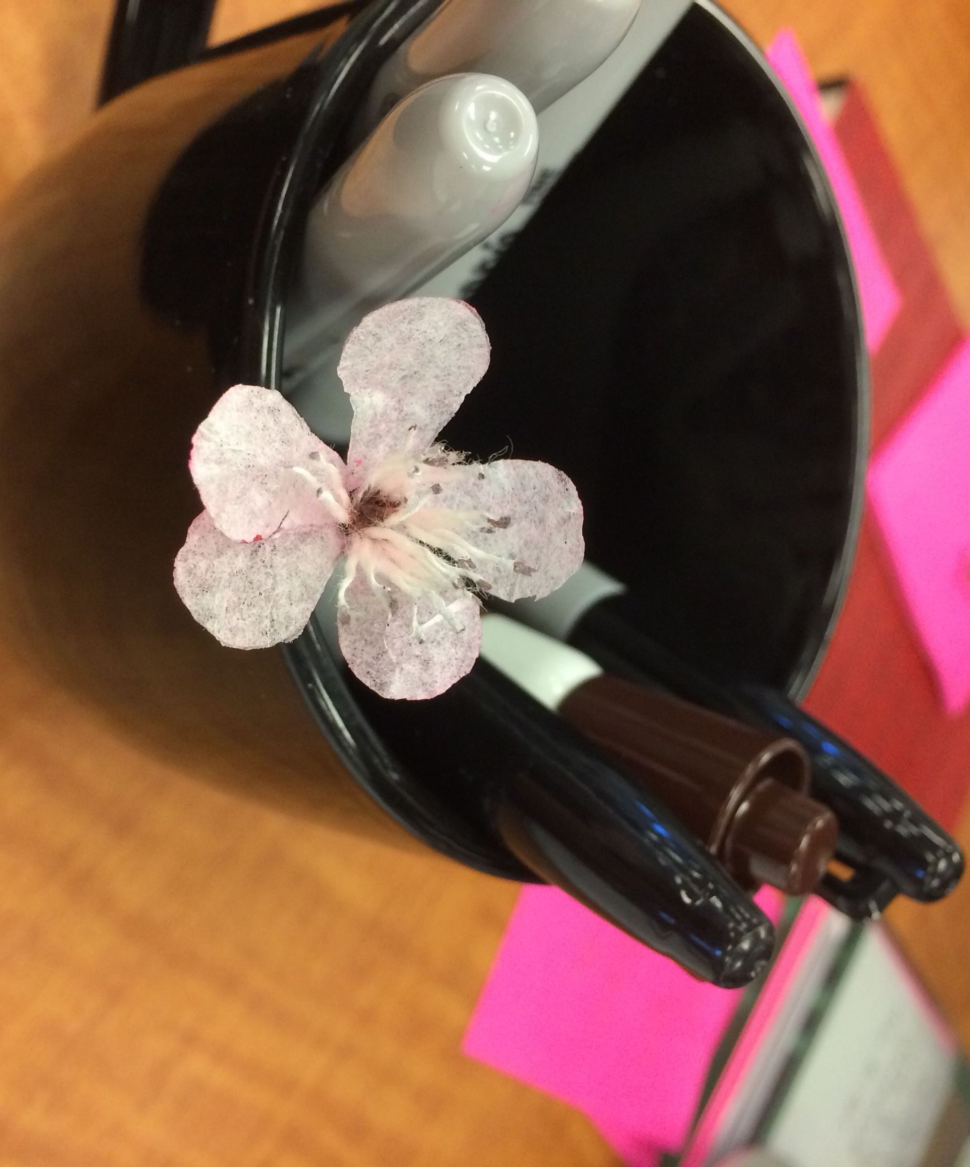 Delicate Tissue Paper Cherry Blossom Using Office Supplies 