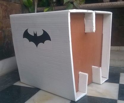 Cardboard stool from backyard stuff
