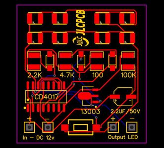 CD 4017 Make On-Off Circuit (JLCPCB)