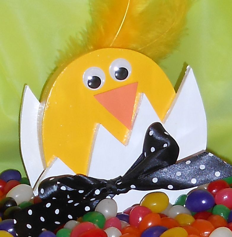 CHICK IN EGG CRAFT:  Made From MDF