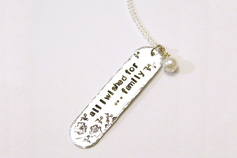 Significant Mothers Day Jewelry-stamp an Initial Pendant Necklace