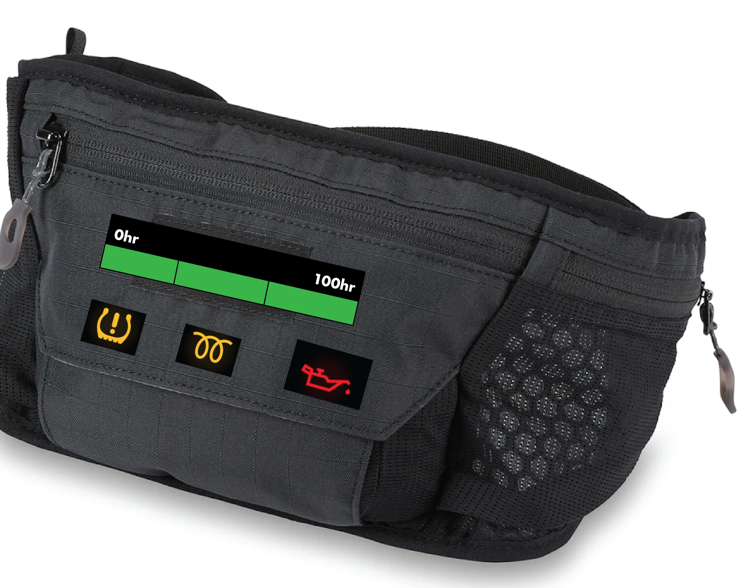 Mountain Biking Electronics Wearable: Maintenance Reminders, Hours Ridden.