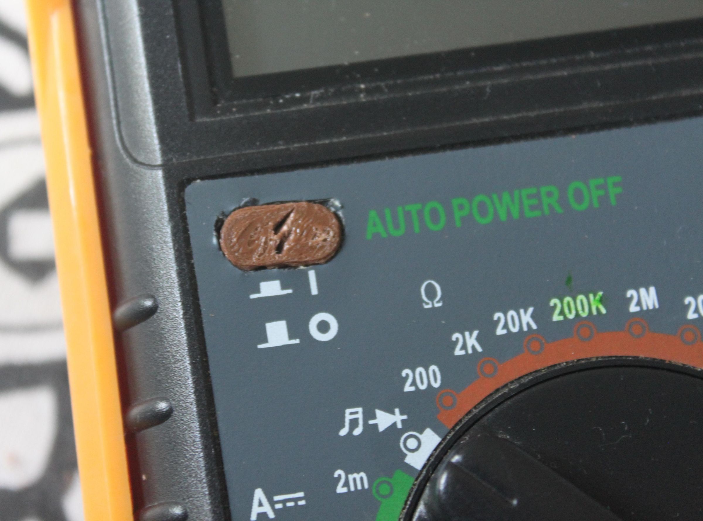Multimeter Power On/Off Button