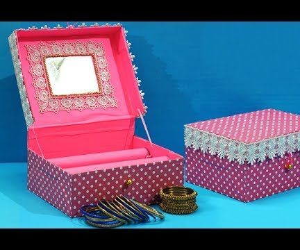 Easy Recycled Craft - Beautiful Cardboard Box Bangle Stand!