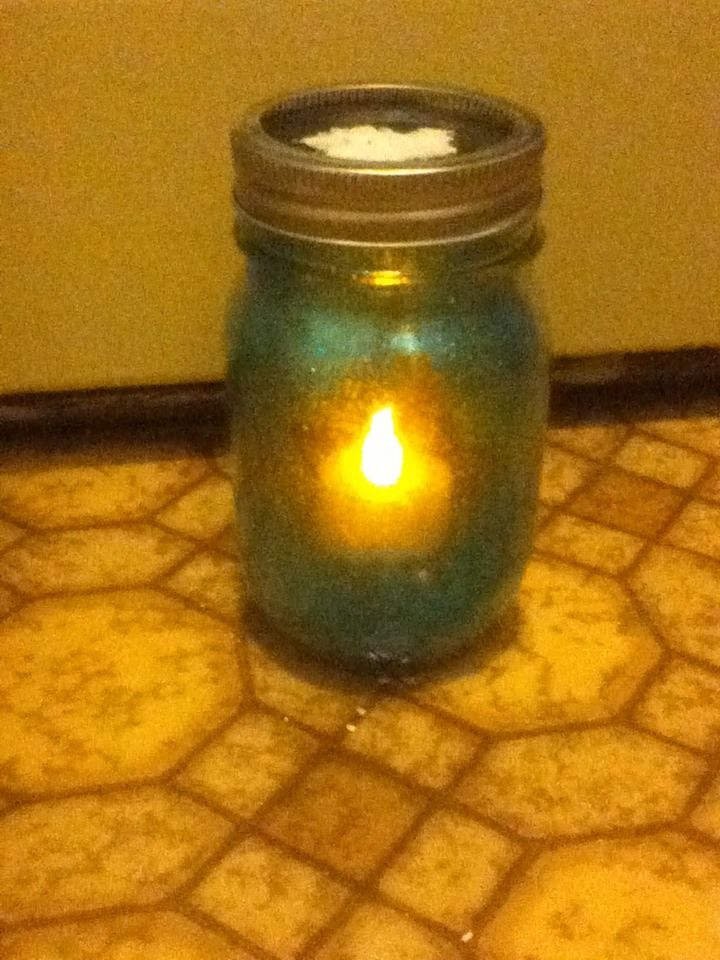Glitter Jar Candle Holder