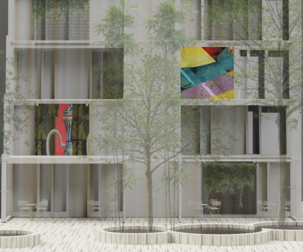 Chinatown GreenLofts: Vertical-Garden Modular Apartment Blocks