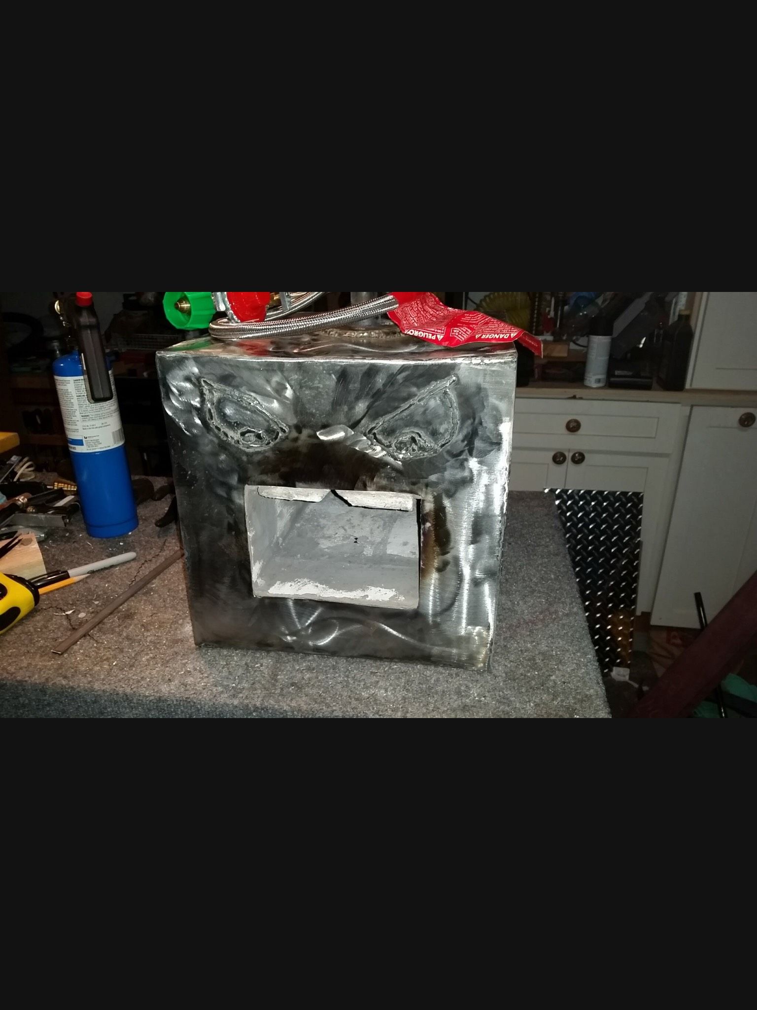 Propane Jet Forge and Anvil Stand