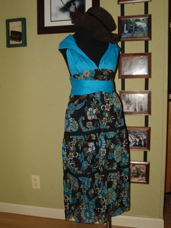 Blue Recycled Convertible Dress