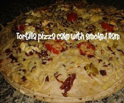 Tortilla Pizza Cake With Smoked Ham Recipe