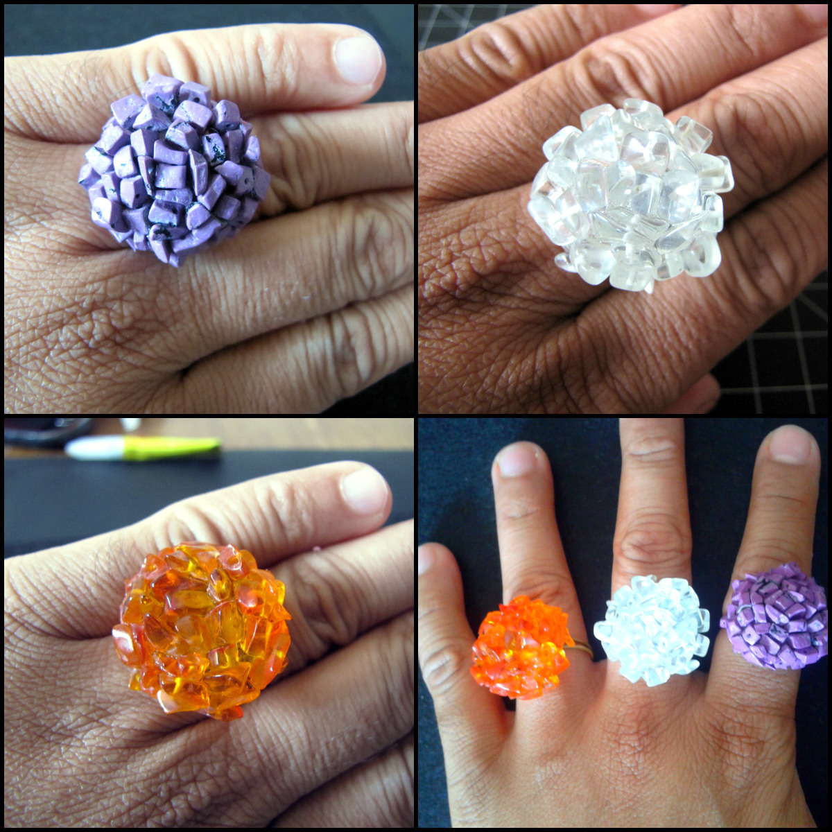 Super Easy Stone Rings