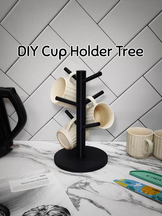 Homemade Kitchen Cup Tree Remixed by ε°ε― MakerWorld: Download Free 3D Models
