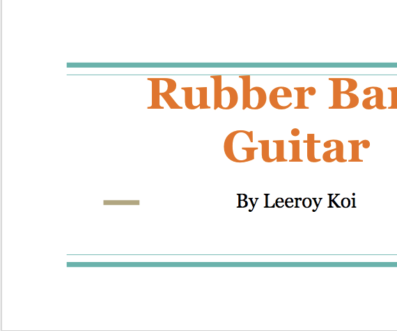 Rubber Band Guitar