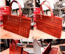 Wooden Handbag/Brief Case_Array of Leaves