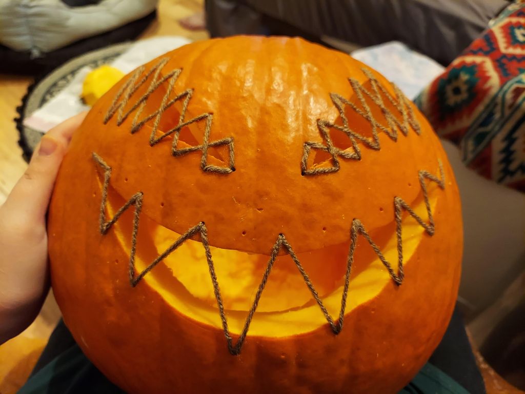Stitch Pumpkin Carving Template
