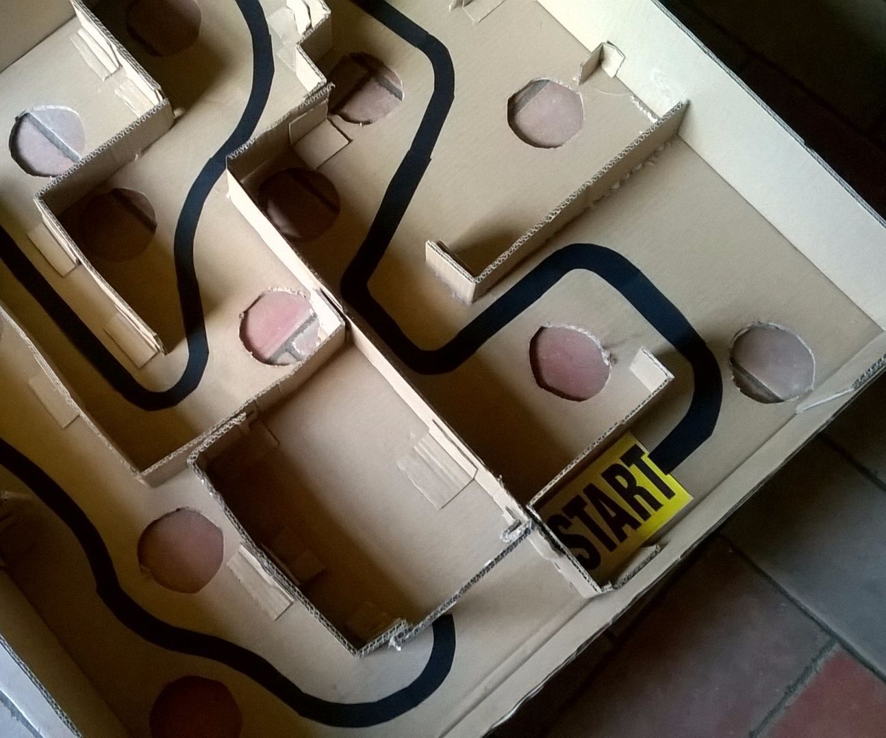Giant Card Box Marble Maze