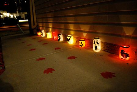 Pickle Jar Illuminataries for Halloween