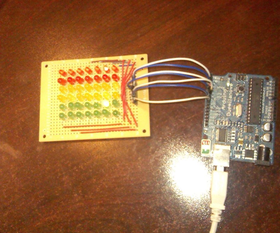 Spectrometer/LED Array Using Charlieplexed LED's