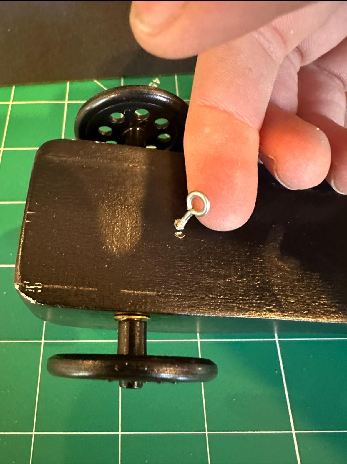 INSTALLING SCREW EYES (Track Guides)