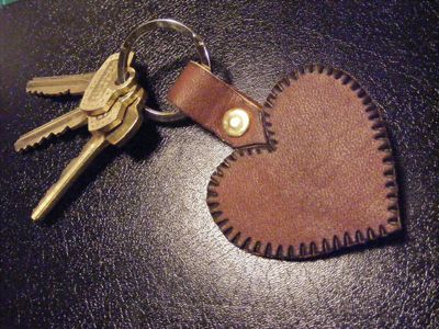 Simple Heart Keychain Fob