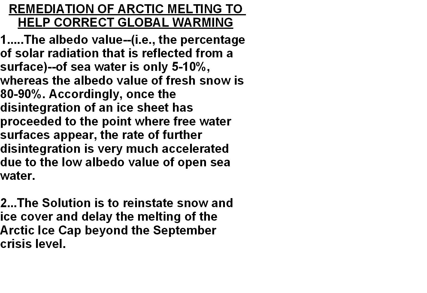 HOW TO COMBAT GLOBAL WARMING IN THE ARCTIC