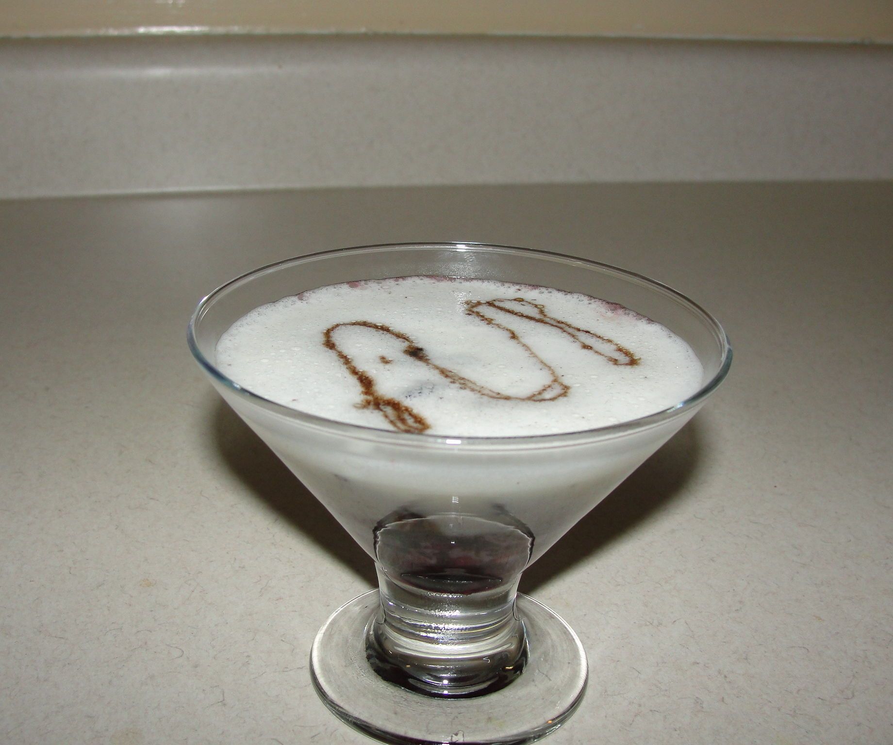 Hot icecream with cherries