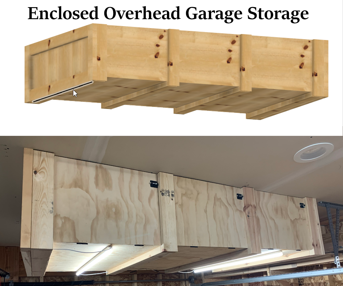 Enclosed Overhead Garage Storage 
