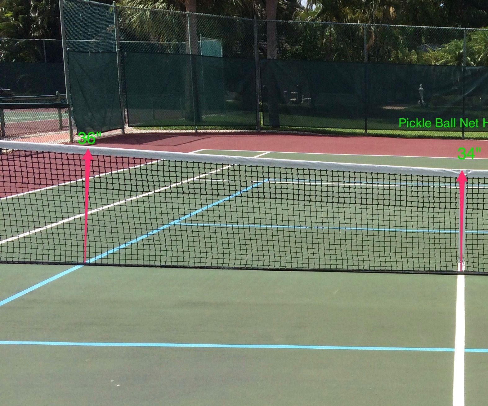 Pickle Ball Net Adjustment for Tennis Court