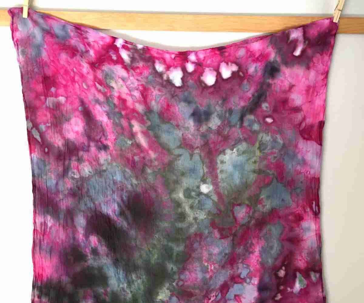 Easy Ice Dyeing on Cotton Fabric