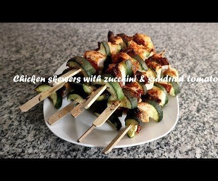 Chicken Skewers With Zucchini & Sundried Tomatoes Recipe