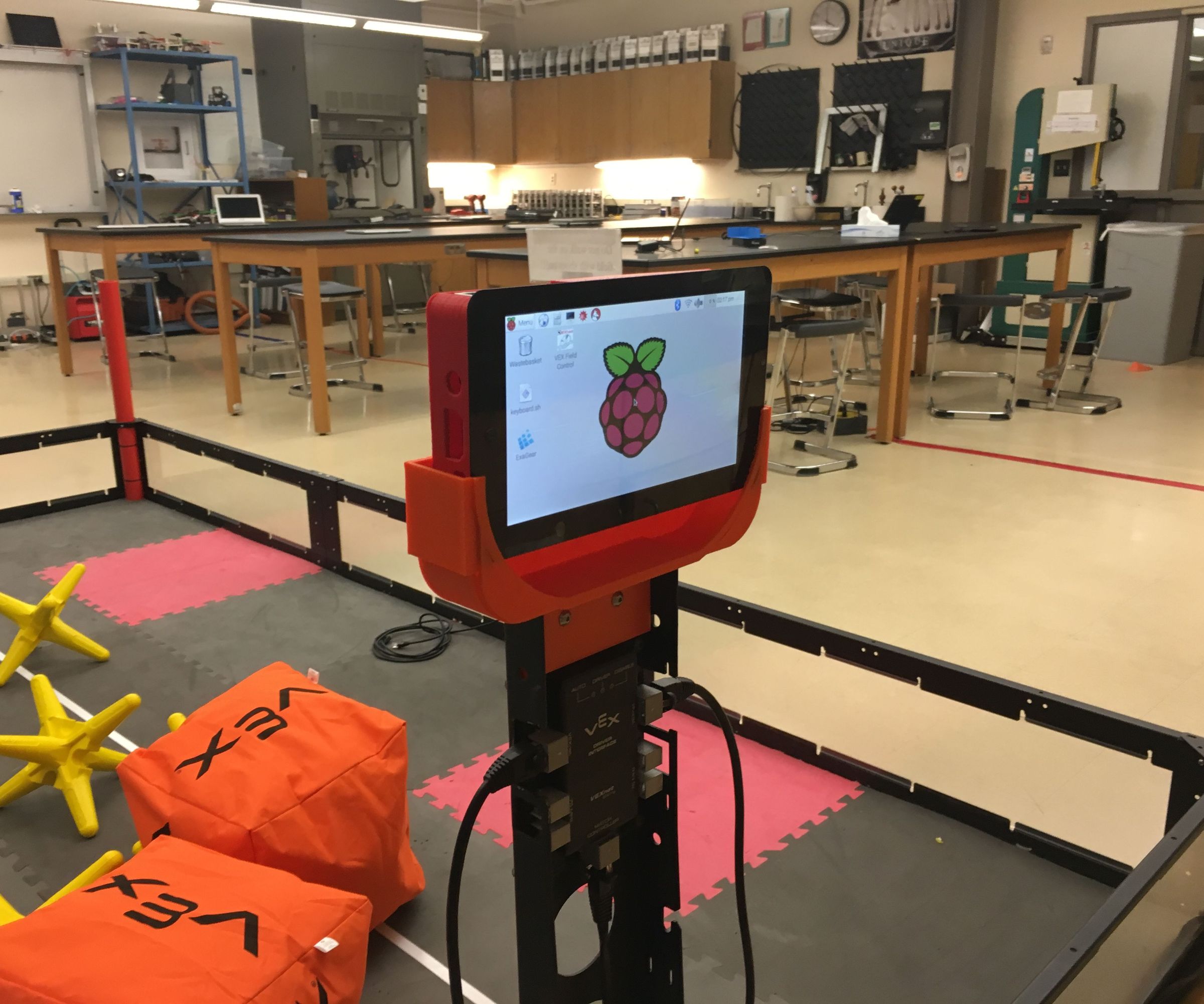 3D Printed Raspberry Pi Tablet and Cradle for VEX Practice Fields