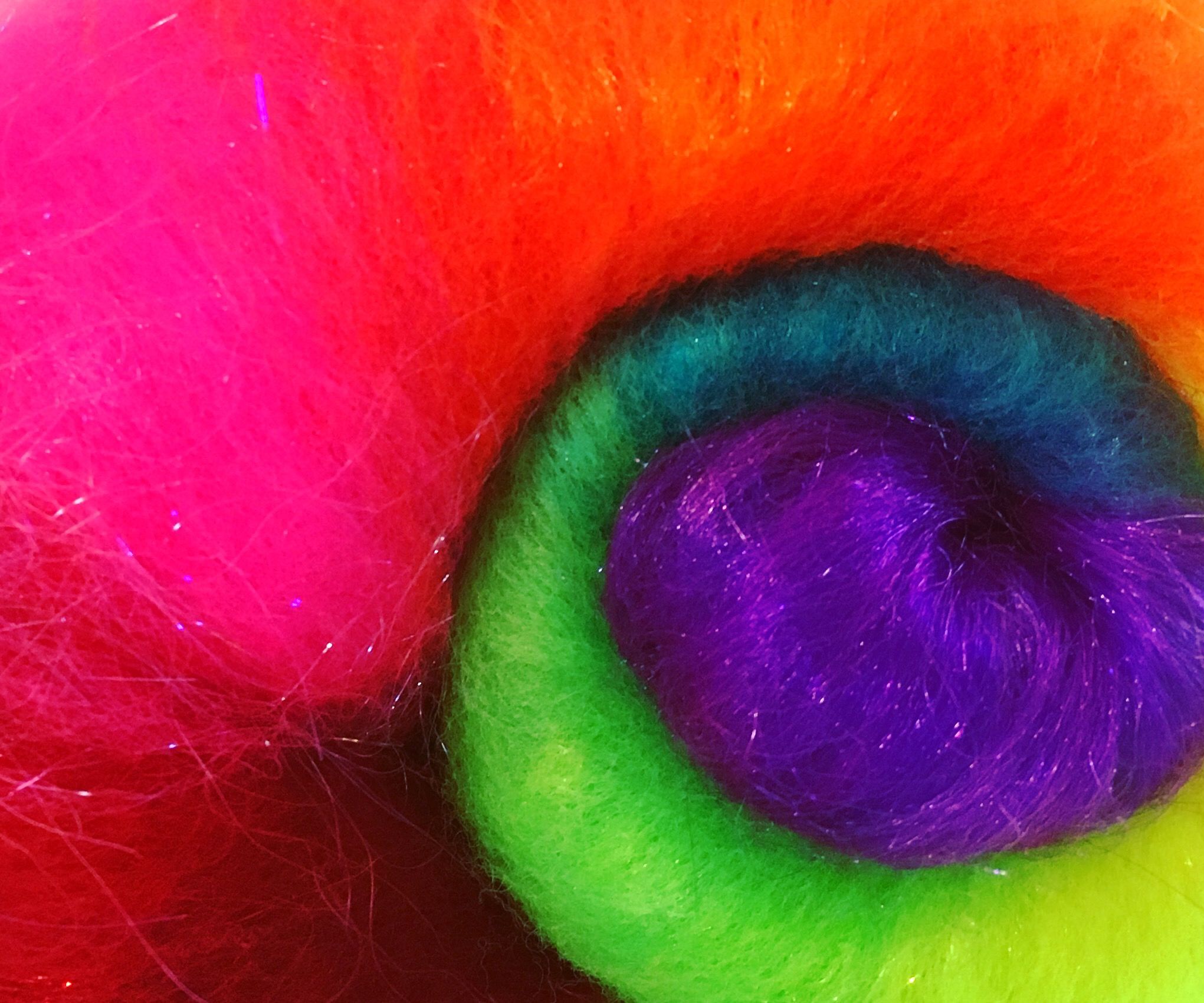 Rainbow Carded Batt
