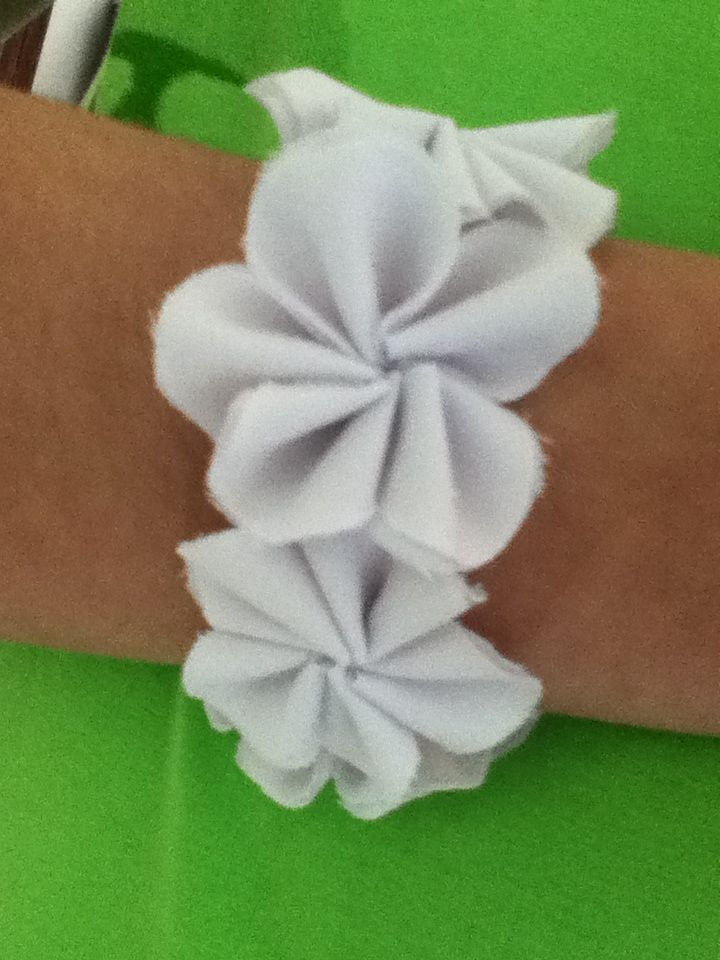 Fabric Flower Bracelet