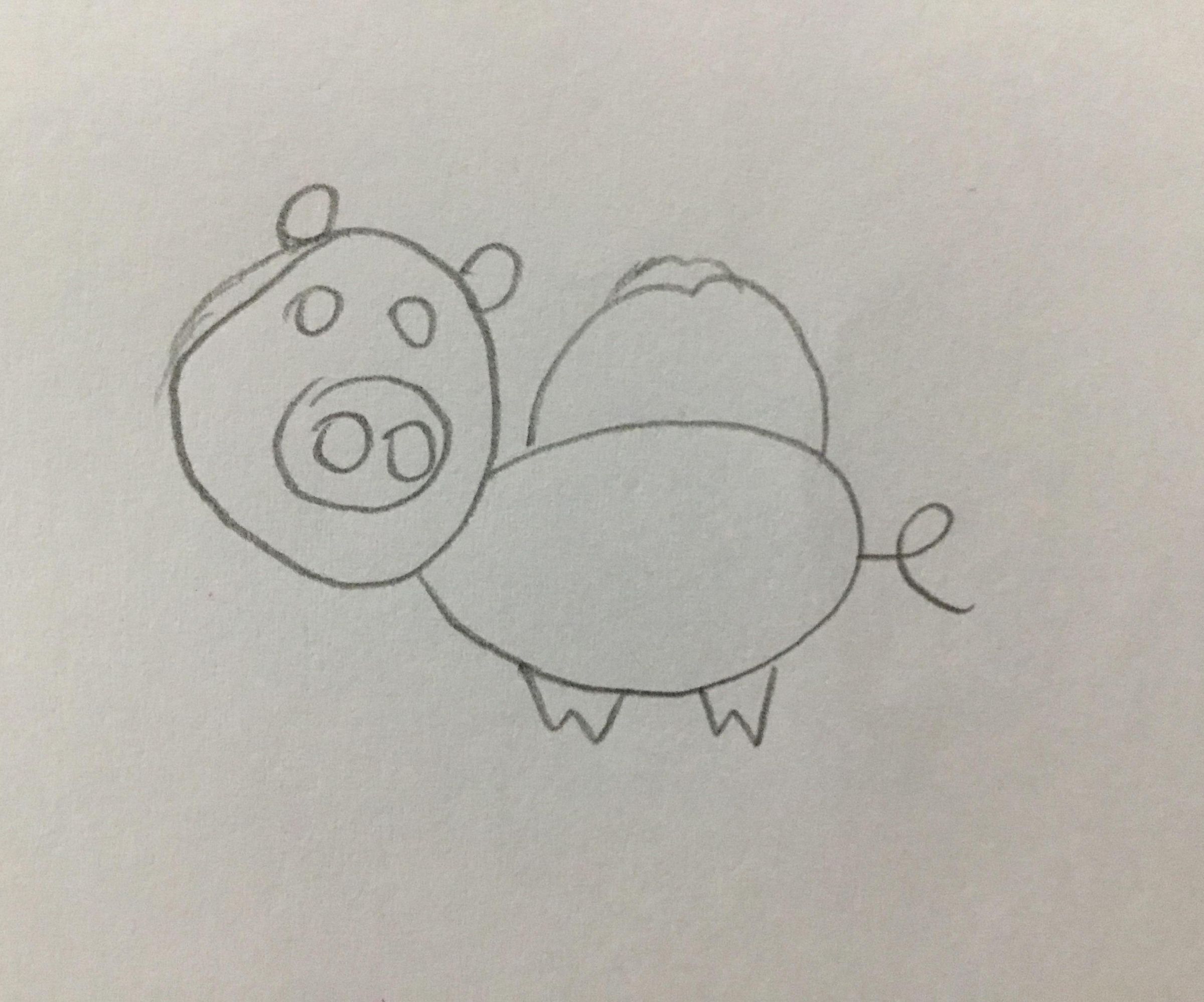 How to Draw Flying Pig