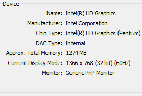 checking the graphic card in windows