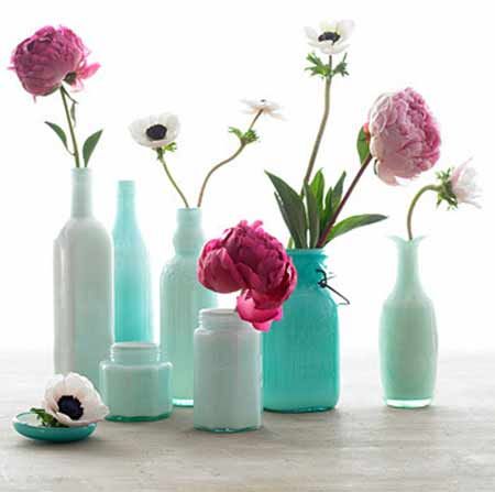 Handmade Flower Vase From Old Jar and Bottle