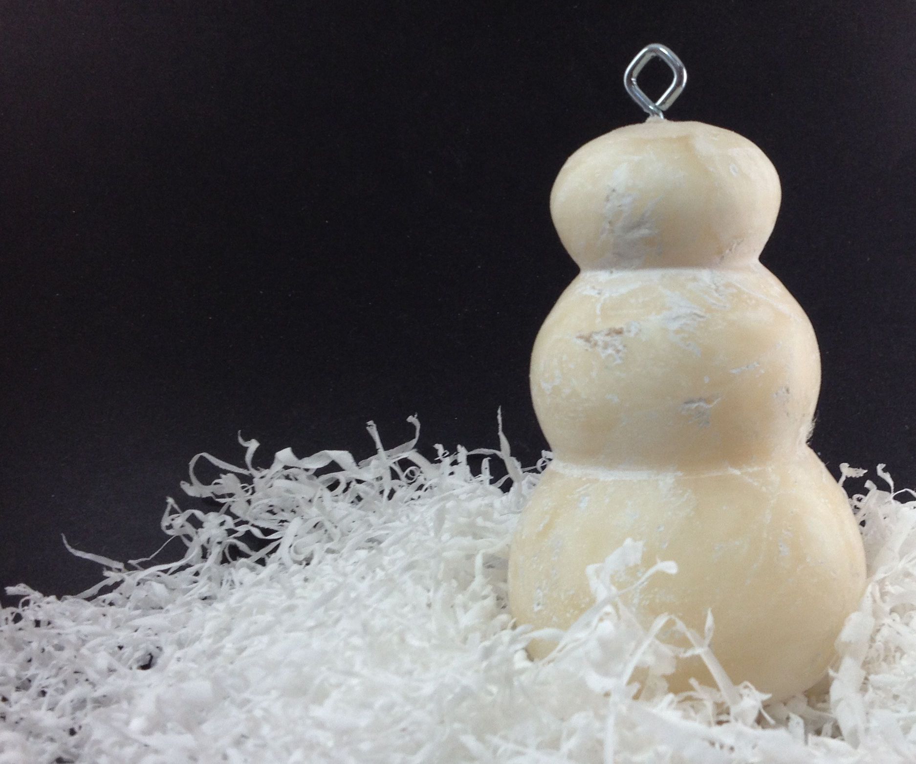 Snowman Made From Cotton Balls and Glue