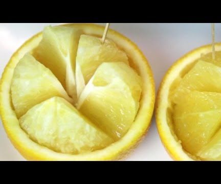 Cut an Inside-out Orange in 30 Seconds.   