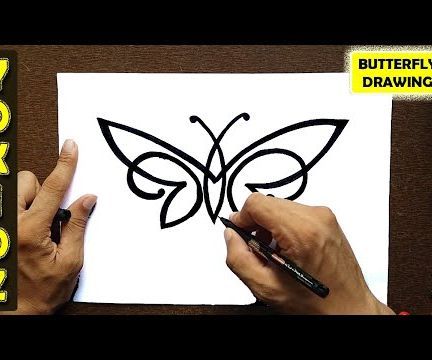 HOW TO DRAW BUTTERFLY EASY