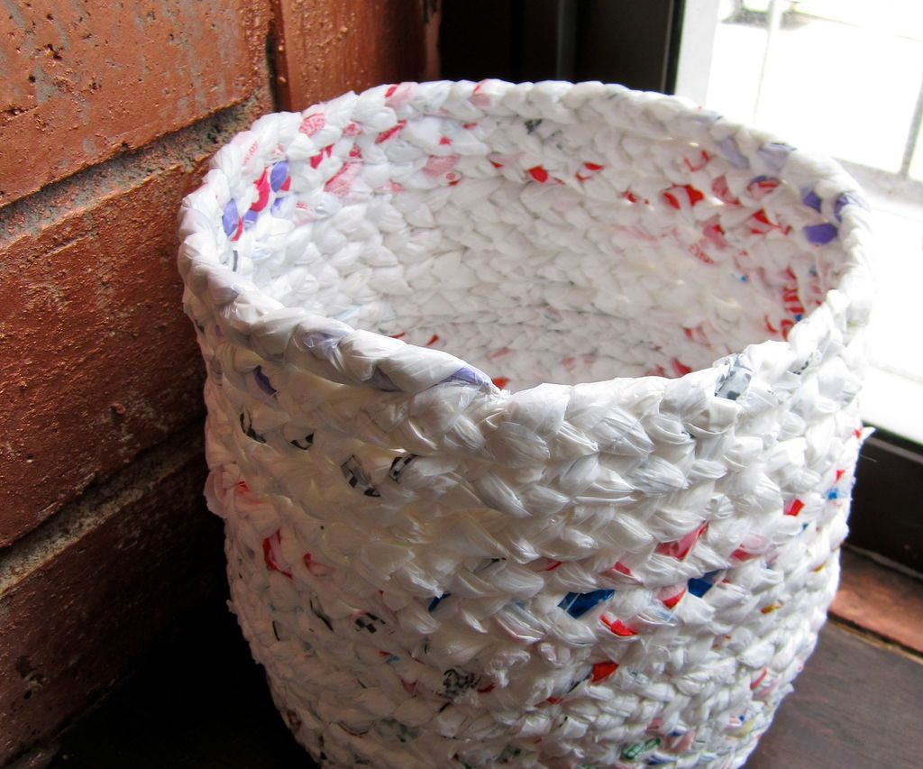 Hacer Una Canasta Con Bolsas De Plástico